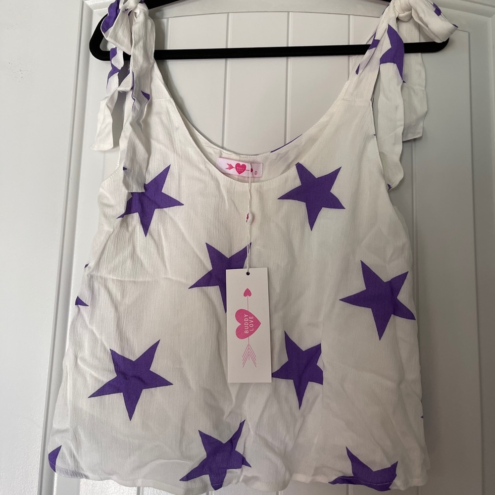 NWT Buddy Love Purple Star Tank